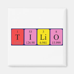 Tilio periodieke lijstnaam magneet