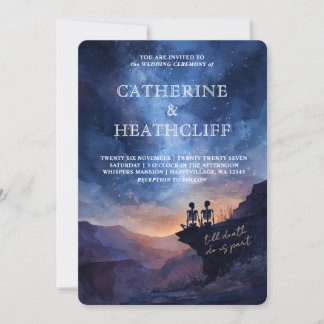 Till Death and End of Time Wedding Invitation Kaart