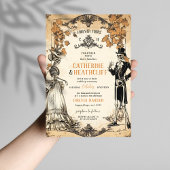 Till Death Autumn Skeleton Paar Kaart