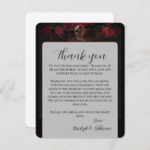 Till Death Crâne gothique Merci carte de réception (Devant / Derrière)