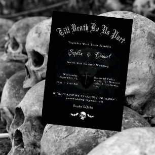 Till Death Cross maanlicht vleermuizen Gotische br Kaart