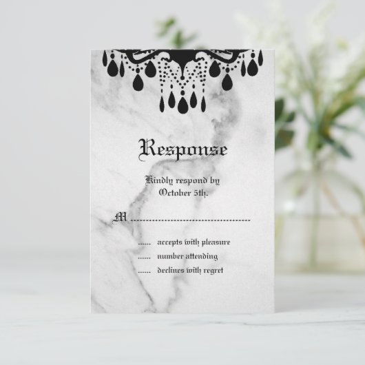 Till Death Do ons Part Marble RSVP (Staand voorkant)