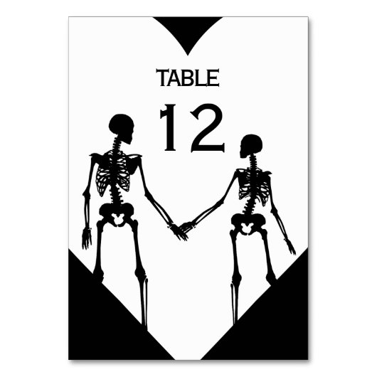 Till Death Do ons Part Skeleton Weddenschap White Kaart (Voorkant)