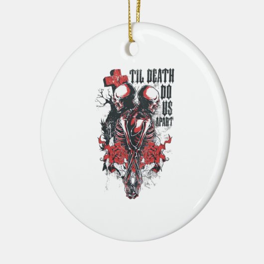 Till Death Do Us Apart Klassiek Keramisch Ornament (Links)