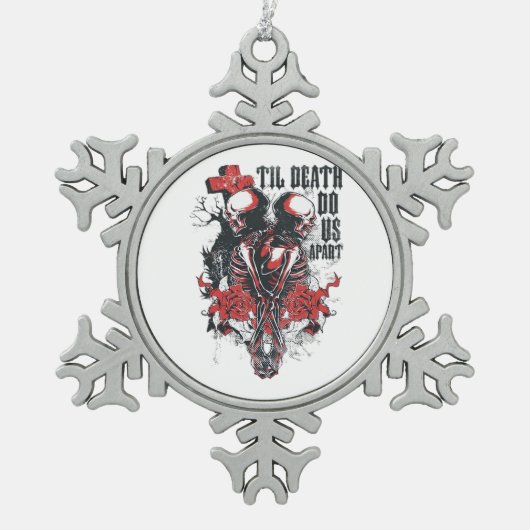 Till Death Do Us Apart Klassiek Tin Sneeuwvlok Ornament (Voorkant)