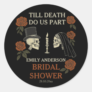 Till Death Do Us beroemd gemaakt door Halloween Vr Ronde Sticker