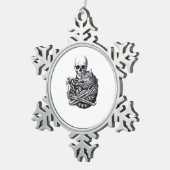 Till Death Do Us Classic & Quote Tin Sneeuwvlok Ornament (Rechts)