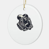 Till Death Do Us - Gothic Skeleton Couple Art Clas Keramisch Ornament (Links)