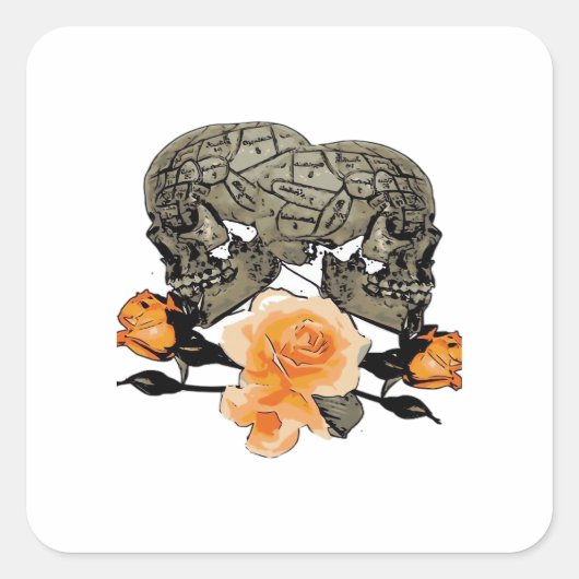 Till Death Do Us Grappig Ontwerp voor Halloween Vierkante Sticker (Voorkant)