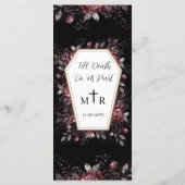 Till Death Do Us Part Black Gothic Mariage Menu (Dos)