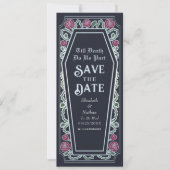 Till Death Do Us Part Blue Gothic Bewaar de datum Kaart (Voorkant)