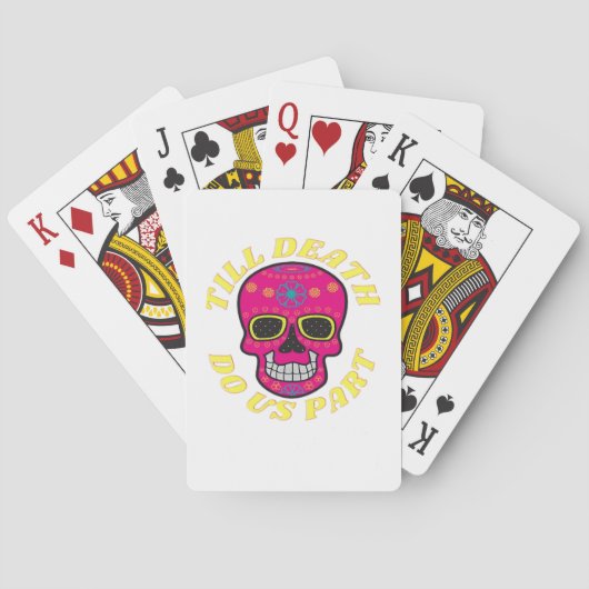Till Death Do Us Part Classic - Gotische bruiloft Pokerkaarten (Achterkant)
