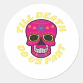 Till Death Do Us Part Classic - Gotische bruiloft Ronde Sticker (Voorkant)