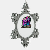 Till Death Do Us Part Classic - Gotische herfstgel Tin Sneeuwvlok Ornament (Links)