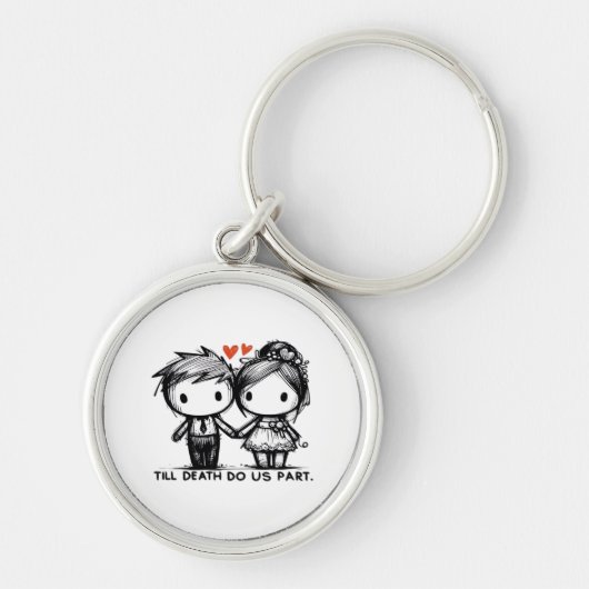 Till Death Do Us Part Classic - Gotische Romance D Sleutelhanger (Voorkant)
