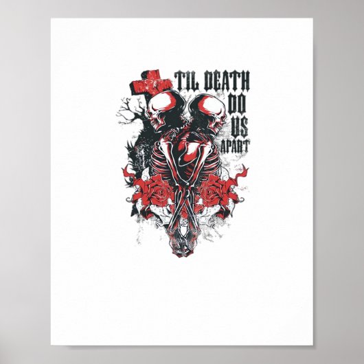 Till Death Do Us Part: een minimalistisch kunstwer Poster (Voorkant)