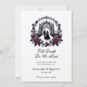 Till Death Do Us Part Elegante Gothic Save the Dat Kaart (Voorkant)