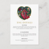 Till Death Do us Part Gothic Hart Halloween Bruilo Informatiekaartje (Voorkant)