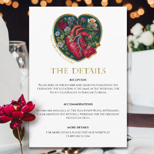Till Death Do us Part Gothic Hart Halloween Bruilo Informatiekaartje