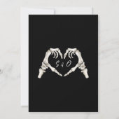 Till Death Do Us Part Gothic Skeleton Heart Weddin Kaart (Achterkant)