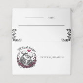 Till Death Do Us Part Gothic Skeleton Red Rose (Buitenkant ongevouwen)