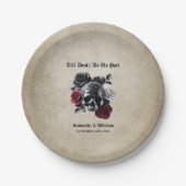 Till Death Do Us Part  Halloween bruiloft Papieren Bordje (Voorkant)