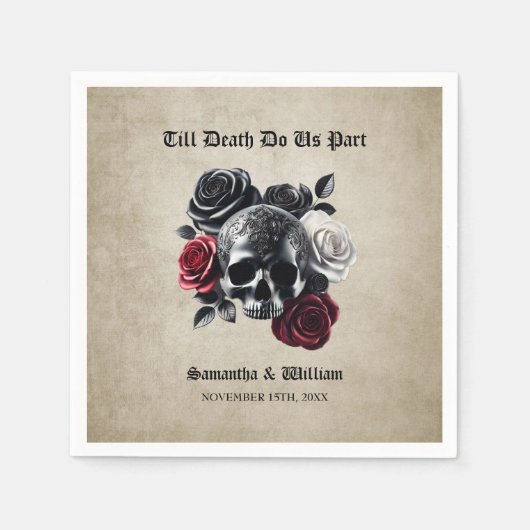 Till Death Do Us Part  Halloween bruiloft Servet (Voorkant)