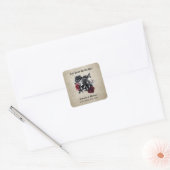 Till Death Do Us Part  Halloween bruiloft Vierkante Sticker (Envelop)