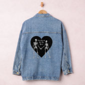Till Death Do us Part Skelet & Black Heart Denim Jacket (Hangar)