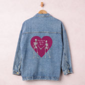 Till Death Do us Part Skelet & Paarse Hart Denim Jacket (Hangar)