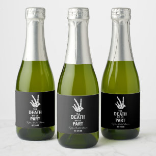Till Death Do us Part Skelet Vrijgezellenfeest Min Sparkling Wijnetiket