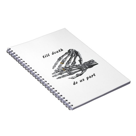 Till Death Do Us Part Skeleton Hands (Cream) -klas Notitieboek (Rechterzijde)
