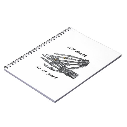 Till Death Do Us Part Skeleton Hands (Cream) -klas Notitieboek (Linkerzijde)