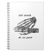 Till Death Do Us Part Skeleton Hands (Cream) -klas Notitieboek (Voorkant)