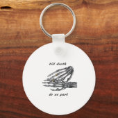 Till Death Do Us Part Skeleton Hands (Cream) -klas Sleutelhanger (Voorkant)