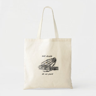 Till Death Do Us Part Skeleton Hands (Cream) -klas Tote Bag