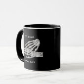 Till Death Do Us Part Skeleton Hands Quote (zwart) Mok (Voorkant links)