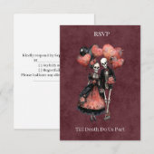 Till Death Do Us Part Skeleton RSVP (Devant / Derrière)