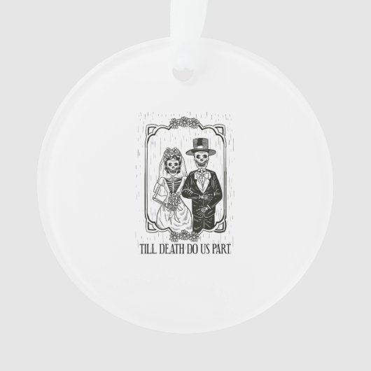 Till Death Do Us Part Skeleton Wedding Paar Ornament (voorkant)