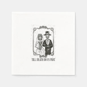 Till Death Do Us Part Skeleton Wedding Paar Servet