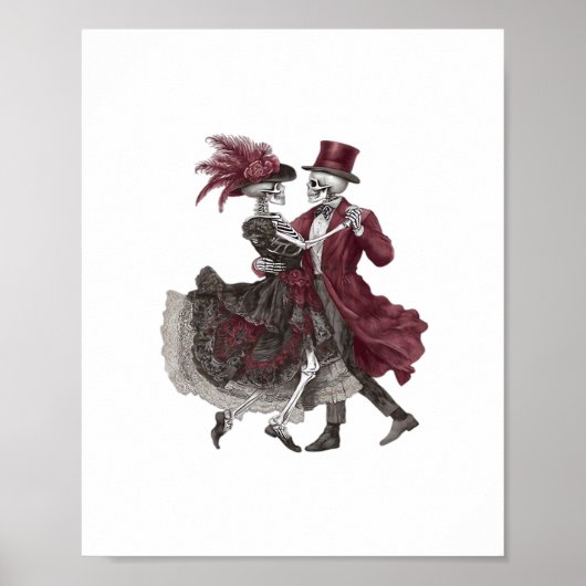 Till Death Do Us Part Victoriaans Skeleton Paar Poster (Voorkant)