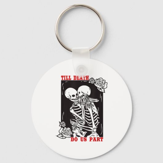 Till Death Do Us Part Wedding Skeleton Couple Vale Sleutelhanger (Voorkant)