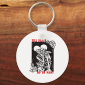 Till Death Do Us Part Wedding Skeleton Couple Vale Sleutelhanger (Voorkant)