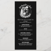 Till Death Do Us Part Zwart-Wit Gothic Menu (Voorkant)