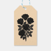 Till Death Do Us Part Zwarte Rozen bruiloft Cadeaulabel (Achterkant)