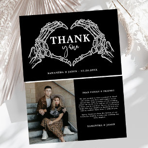 Till Death Do us Party Gothic bruiloft Foto Bedankkaart