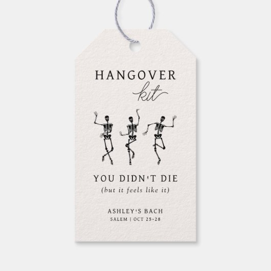 Till Death Do US Party Hangover Kit Cadeaulabel (Achterkant)