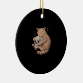Till Death Do Us Party Kattenschedel Klassiek Keramisch Ornament (Rechts)