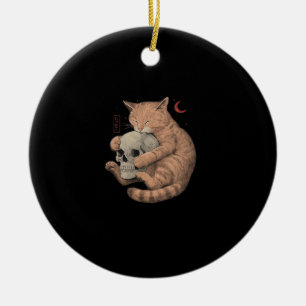Till Death Do Us Party Kattenschedel Klassiek Keramisch Ornament