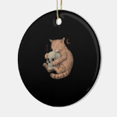 Till Death Do Us Party Kattenschedel Klassiek Keramisch Ornament (Links)